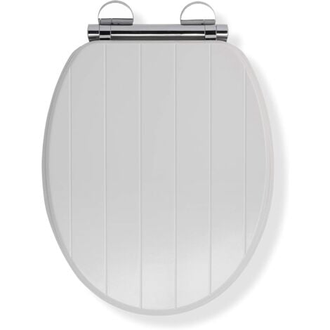 Croydex Soft Close Wood Toilet Seat with Quick Release & Flexi-Fix - Portland