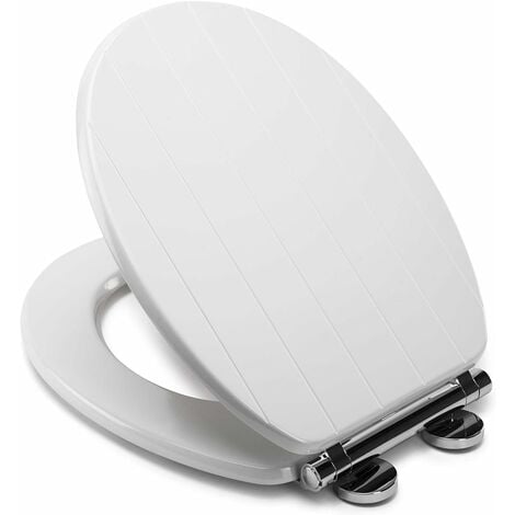 Croydex Soft Close Wood Toilet Seat with Quick Release & Flexi-Fix - Portland