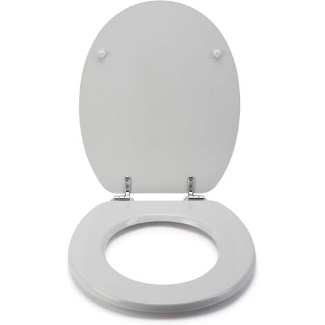 Croydex Traditional Round Wood Toilet Seat with Flexi-Fix Anti-Slip - Hayward