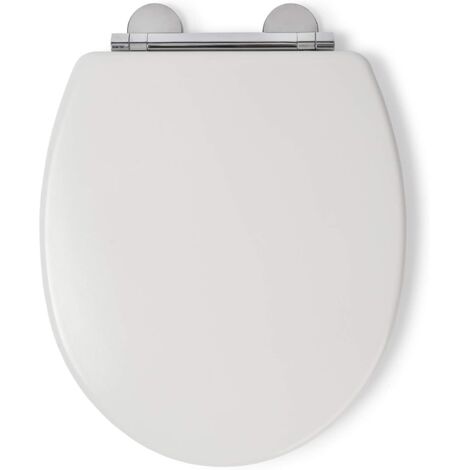 Croydex Soft Close Wooden Toilet Seat with Quick Release & Flexi-Fix - Lugano (1/5)