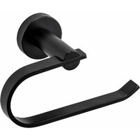 Croydex Flexi-Fix Toilet Roll Holder, Matt Black, Screw or Glue - Metra