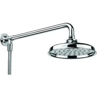 Croydex Traditional Rain Large Round Shower Head Set (Head, Arm & Hose) Chrome