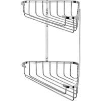 Croydex Stainless Steel Large Two Tier Corner Basket
