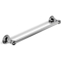 Croydex Chrome Bathroom Towel Rail, Straight Single Towel Holder - Westminster