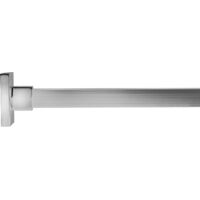Croydex Luxury Square Shower Curtain Rod with Rings, Chrome, Adjustable 2500mm
