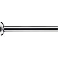 Croydex Easy to Fit Aluminium 4 Way Modular Rail with Circular Profile,Chrome