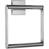 Croydex Flexi-Fix Square Towel Ring in Chrome, Bathroom Accessories - Chester