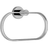 Croydex Flexi-Fix Modern Towel Ring for Bathroom, Chrome - Metra