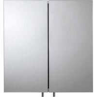 Croydex Double Door Bathroom Cabinet, Stainless Steel, 44 x 43cm - Avon