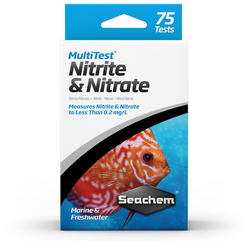 Seachem MultiTest Nitrite&Nitrate 75 misurazioni - test per la valutazione  di Nitriti e Nitrati in acqua dolce