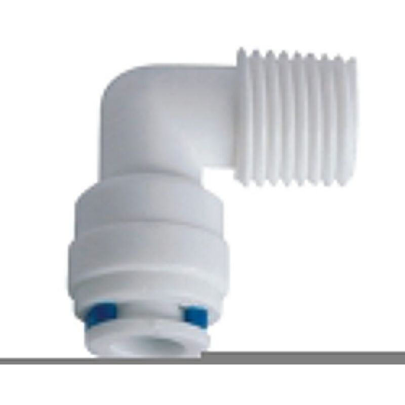Raccordi Gomito Innesto Rapido Per Filtri Acqua - 2 Pezzi, Filettatura 12mm, Bianco