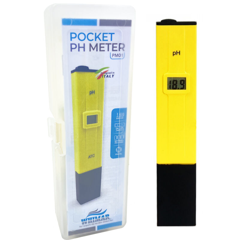 Whimar Pocket pH Meter PM-01 - Misuratore di pH tascabile con compensazione  automatica della temperatura