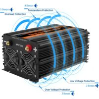 Onduleur Pur Sinus 3500W 12V/230V - Convertisseur Pour Camping-car, Voiture, Bateau, Avec Commutation Automatique, Télécommande LCD