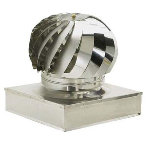 Extractores de humo Ventilador de acero inoxidable cuadrado de 37x37 cm