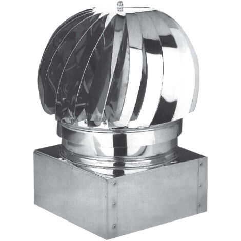 Chimenea giratoria galvanizada cuadrada y rectangular - Base rectangular 32x42 cm