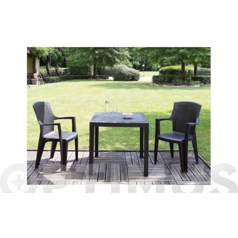 Sillón de ratán Eden Alto Antracita Progarden