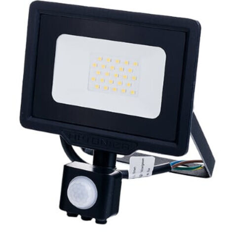 Proyector LED negro - 20W - 1600LM - IP65 - Sensor PIR - 6000K (1/4)