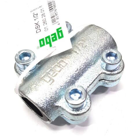 Abrazadera de reparación Gebo DSK de 1/2" para tubos de acero
