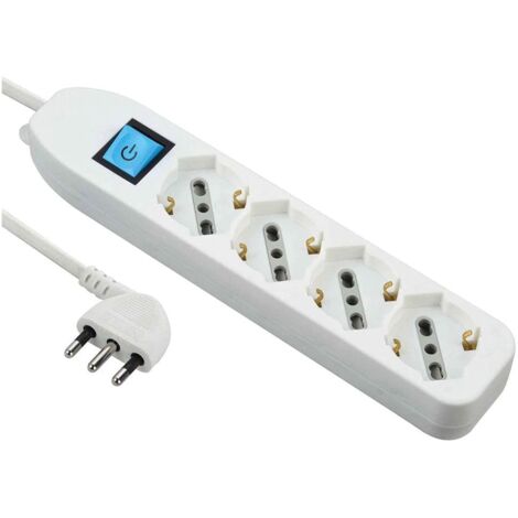 Regleta Con Interruptor 4 Posiciones Multiusos (Schuko+10/16) Electraline