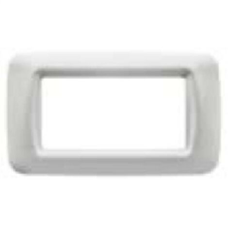 Gewiss placa 4 puestos blanco nuvola top system gw22504