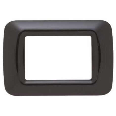 Gewiss top system placa 3 mÓdulos color negro gw22513