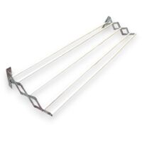 Perchero acordeón de 120 cm, plástico blanco