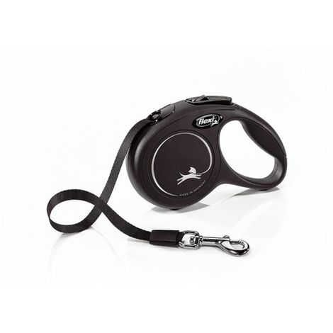 Laisse New Classic XS Tape 3 m black Flexi CL00T3-251-S-20