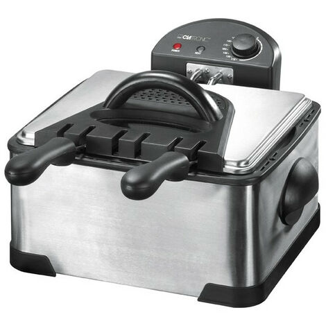 Clatronic FR 3195 Double 4 L 2000 W Noir, Acier inoxydable (1/6)