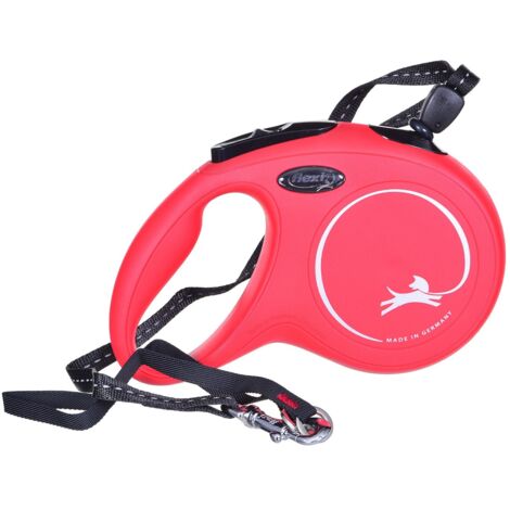 Laisse New Classic M Cord 8 m red Flexi CL20C8-251-R-20