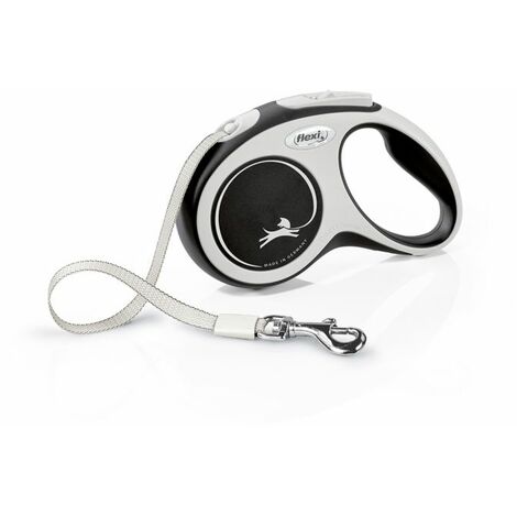 Laisse New Comfort S Tape 5 m black Flexi CF10T5-251-S-20