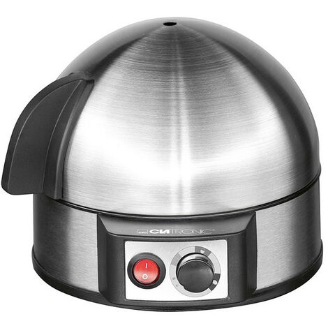 Clatronic EK 3321 cuiseur à œufs 7 œufs 400 W Noir, Acier inoxydable