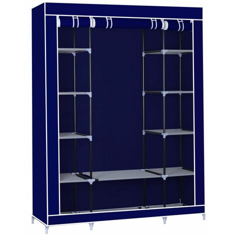 Herzberg hg 8009 armoire de rangement - grande bleu (1/5)