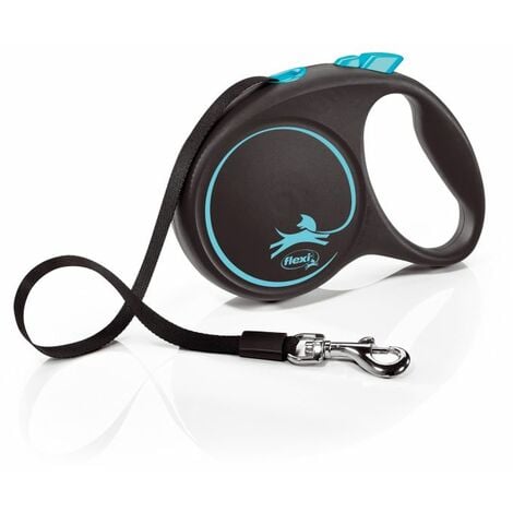 Laisse Black Design L Tape 5m black blue Flexi FU32T5 251 S CHBL