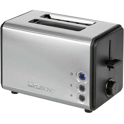 Clatronic TA 3620 Grille Pain Toaster 2 fentes inox 850W Argent (1/4)