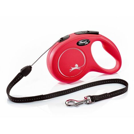 Laisse New Classic S Cord 8 m red Flexi CL10C8-251-R-20