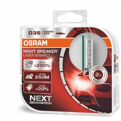 Kit 2 Ampoules Xénon auto Osram XENARC® NIGHT BREAKER® LASER D3S 220% 66340XNN-HCB (1/5)