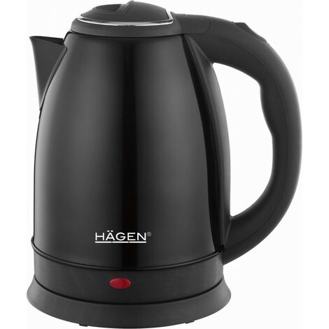Bouilloire électrique 1.8L inox sans fil Noir Hagen HA5525-BLK