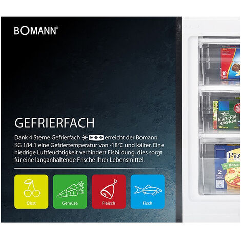Réfrigérateur Congélateur Bomann 247L - No Frost, Système MultiAirflow, Classe A+, 4 Étagères Verre - Noir - 8