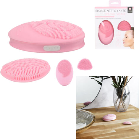 Brosse De Nettoyage Visage Électrique - 3 Têtes En Silicone, 4 Vitesses, Rechargeable (Neuf)