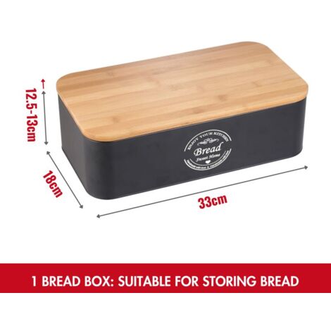 Herzberg HG04425 Boîte à Pain 4 Pièces Vert Sauge - Ensemble Vintage Métal Pain Café Thé Sucre