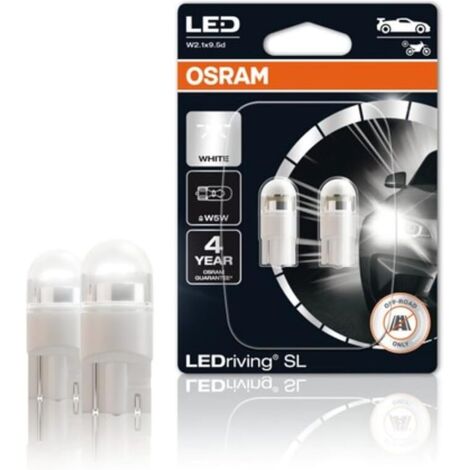 Kit 2 Lampes de signalisation LED auto Osram LEDriving® SL (W5W) COOL WHITE 6000K 12V 2825DWP-2BL
