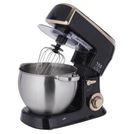 Robot pâtissier multifonction 2100W – Bol en acier inoxydable 7,5L – 6 vitesses – Fonction impulsion pour mélange efficace – Royalty Line