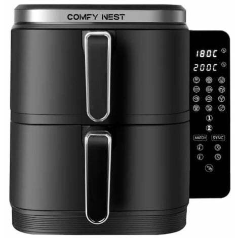 Friteuse à air chaud Air fryer double panier verticale 11L 2800W Comfy Nest CN06177