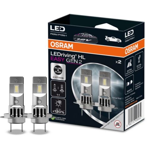 Kit 2 ampoules LEDriving HL EASY GEN2 H7/H18 ECO PACKAGING Osram 64210DWESY2-2HB