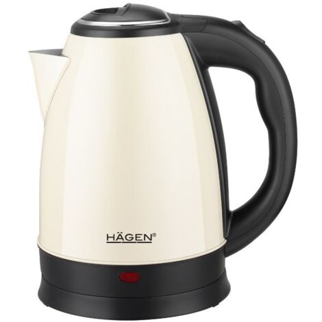 Bouilloire électrique 1.8L inox sans fil Crème Hagen HA5525-CRM