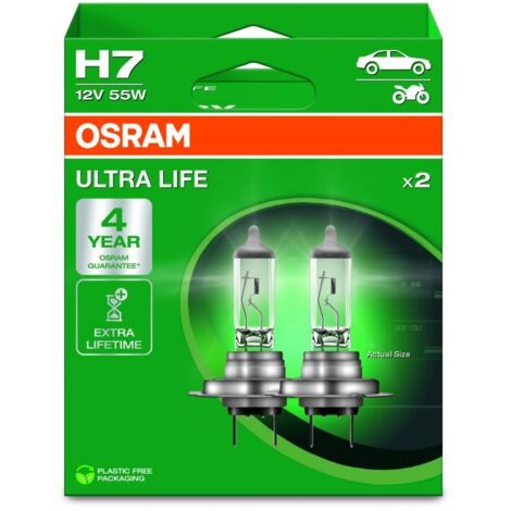 1 Ampoule halogène auto Osram ULTRALIFE H7 12V 64210ULT-2HB (1/5)