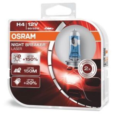Kit 2 Ampoules halogène auto Osram NIGHT BREAKER® LASER H7 12V 64210NBS-2HB