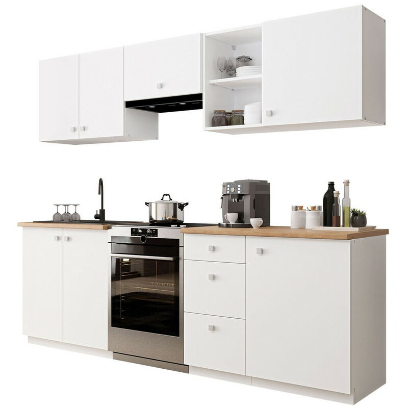 ASTRA, Mobile basso da cucina angolare in stile moderno, 90x82x46