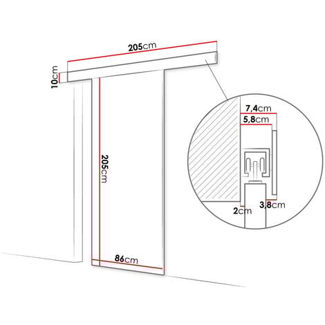 Porte scorrevoli Closico 171, Bianco