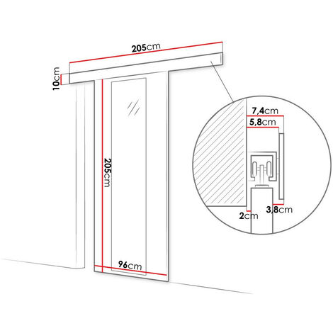 Porte scorrevoli Closico 175, Marrone